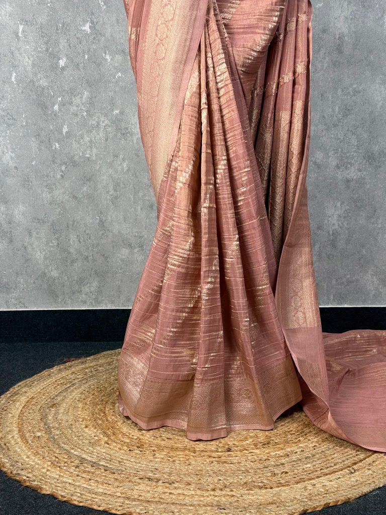 CRUSHED TISSUE GEORGETTE BANARASI SAREE - Image 3