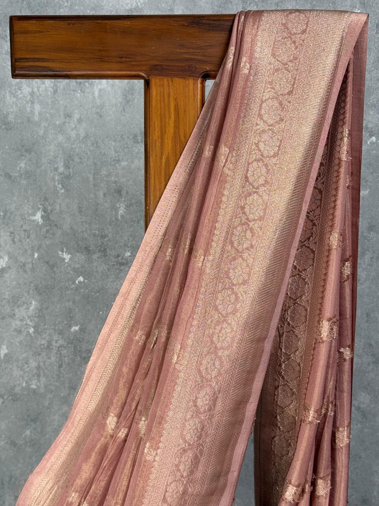 CRUSHED TISSUE GEORGETTE BANARASI SAREE - Image 2