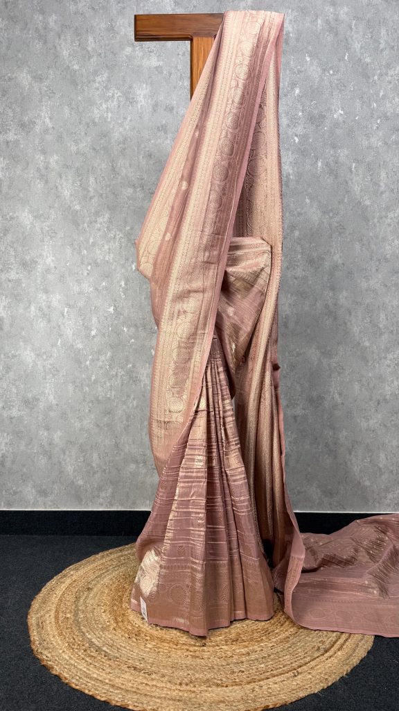 CRUSHED TISSUE GEORGETTE BANARASI SAREE
