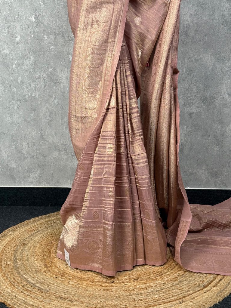 CRUSHED TISSUE GEORGETTE BANARASI SAREE - Image 3