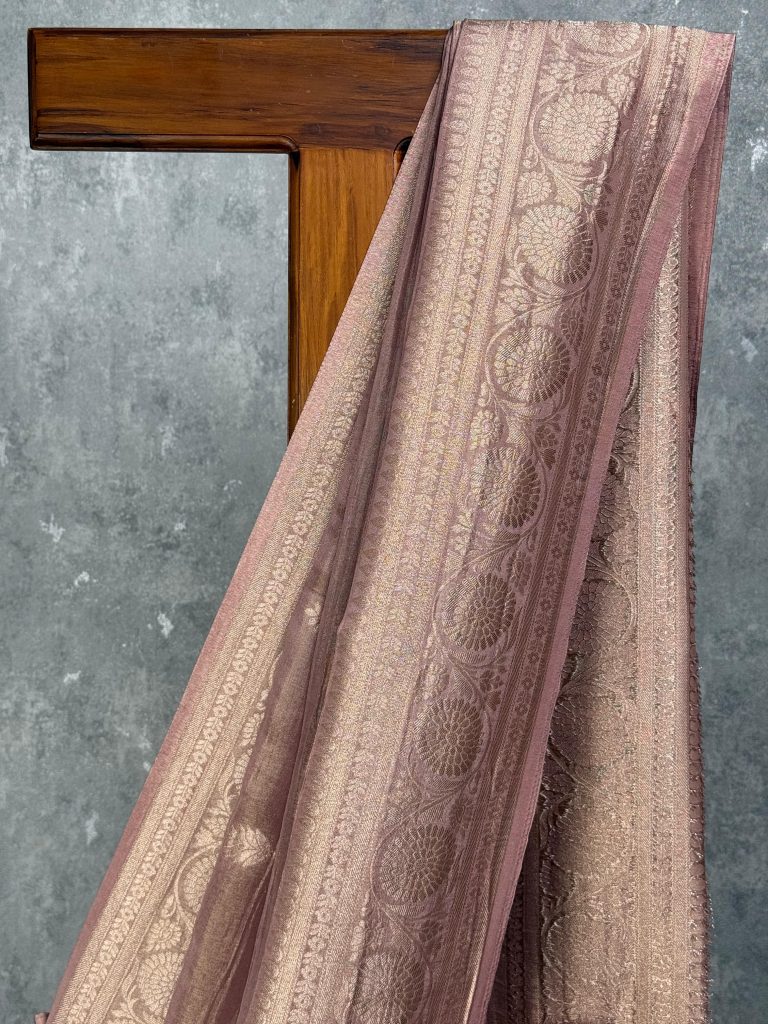 CRUSHED TISSUE GEORGETTE BANARASI SAREE - Image 2
