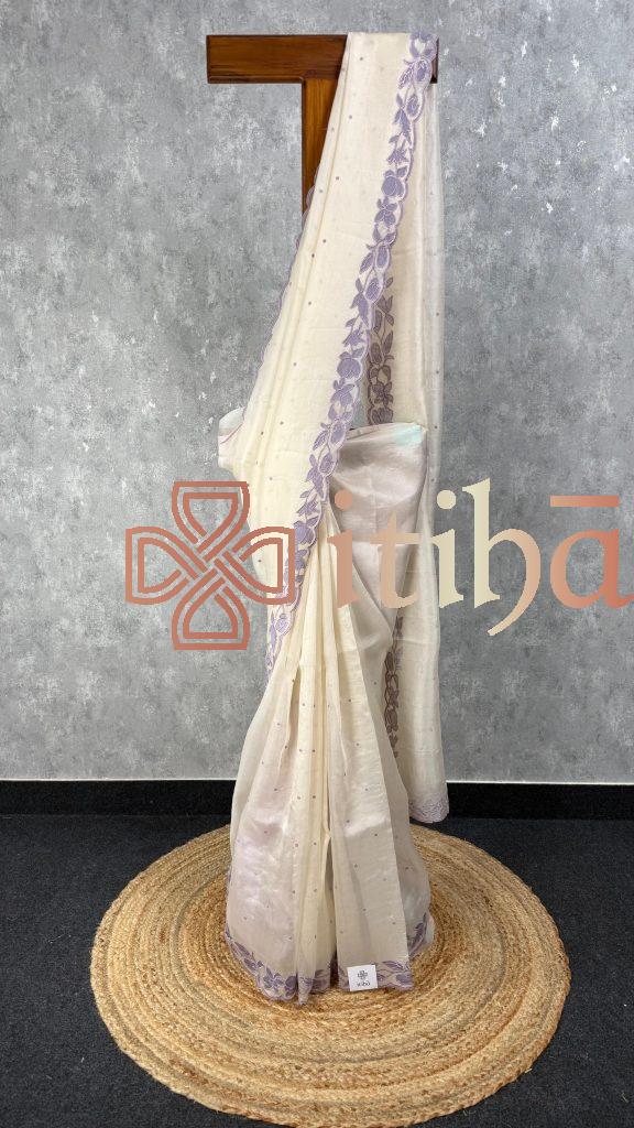 SILK ORGANZA EMBROIDERY SAREE
