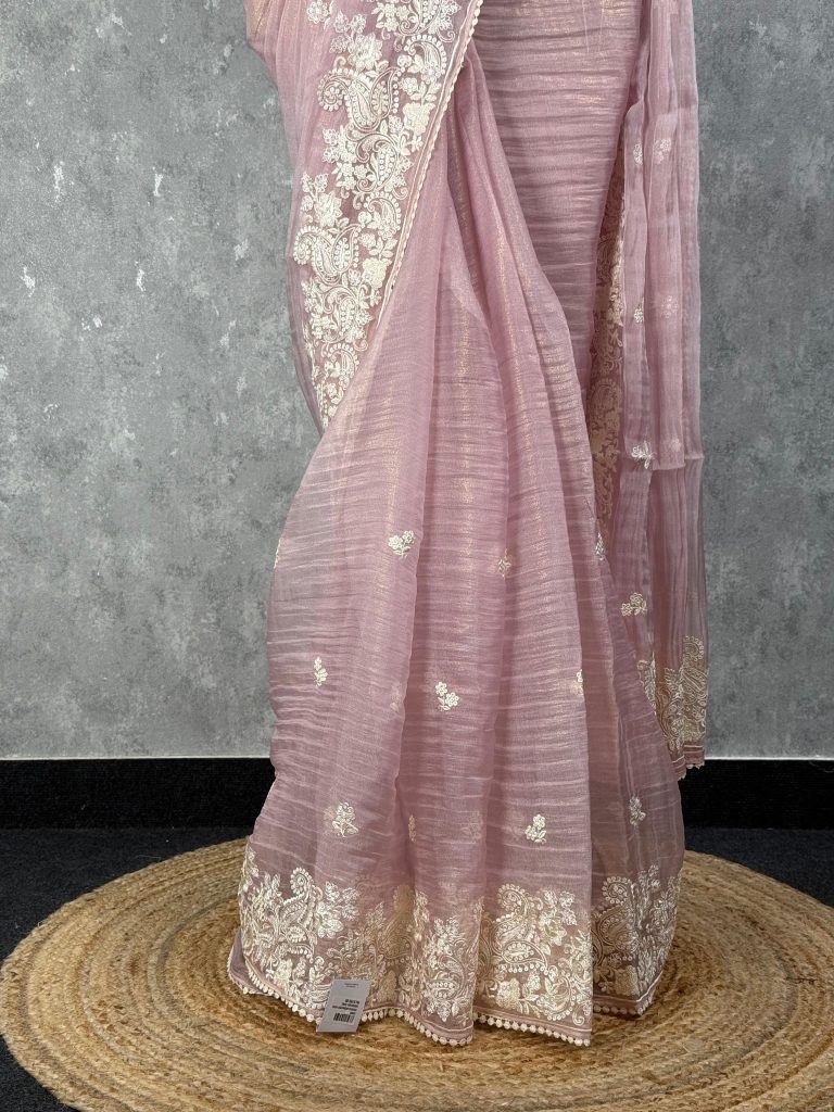 ORGANZA EMBROIDERY SAREE - Image 3