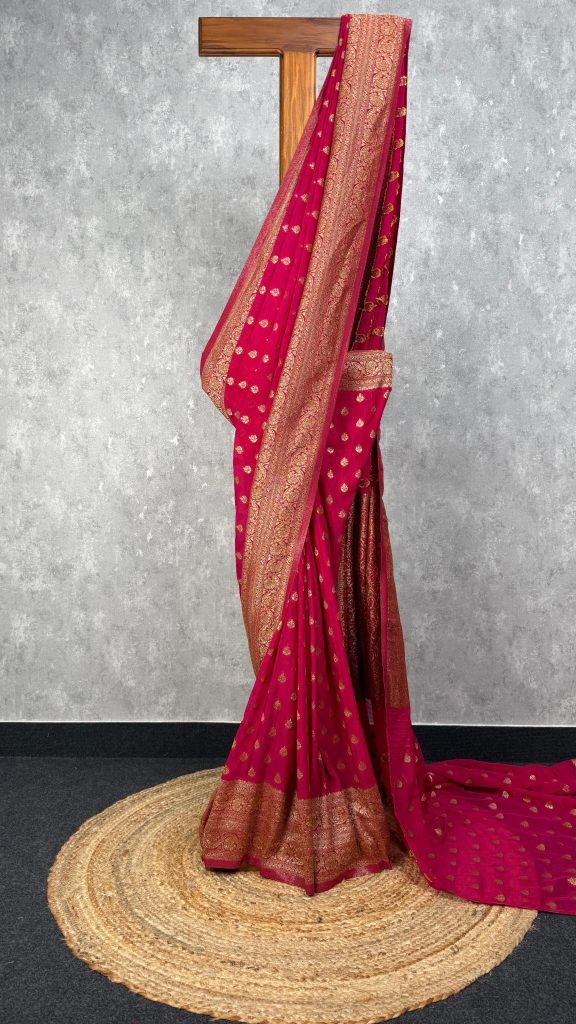 VISCOSE GEORGETTE BANARASI SAREE