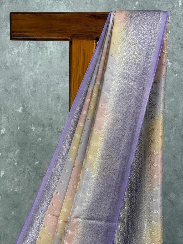 SATIN GEORGETTE BANARASI SAREE - Image 2