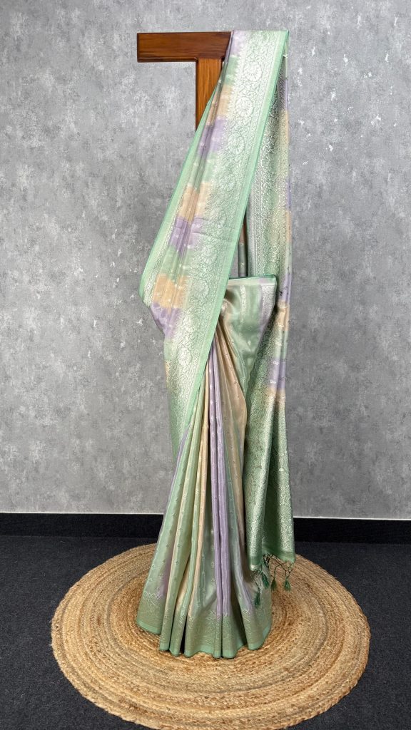 SATIN GEORGETTE BANARASI SAREE
