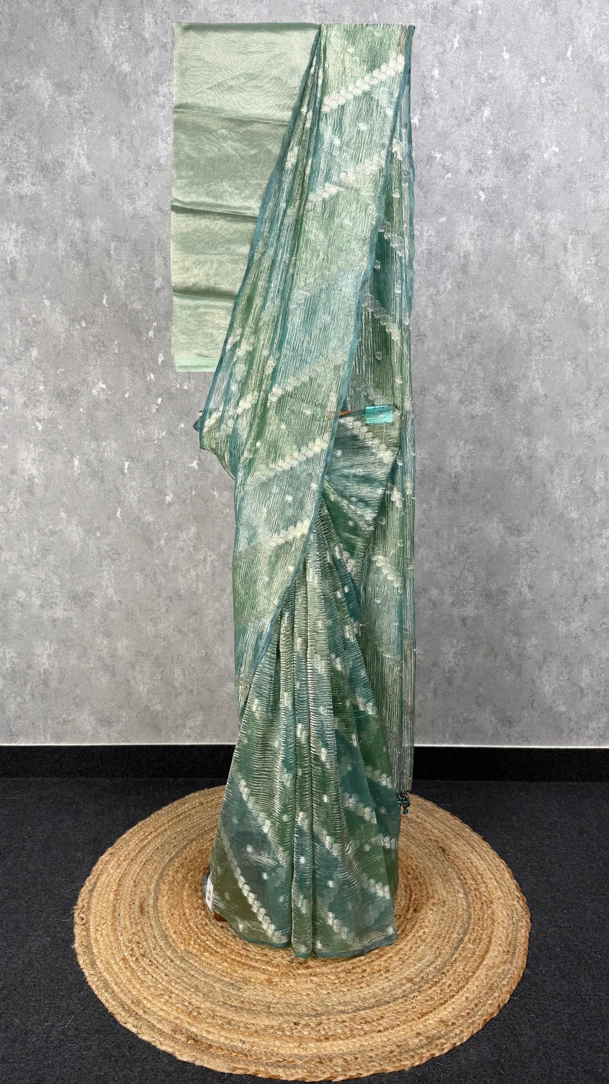 CRUSHED TISSUE ORGANZA BANARASI SAREE