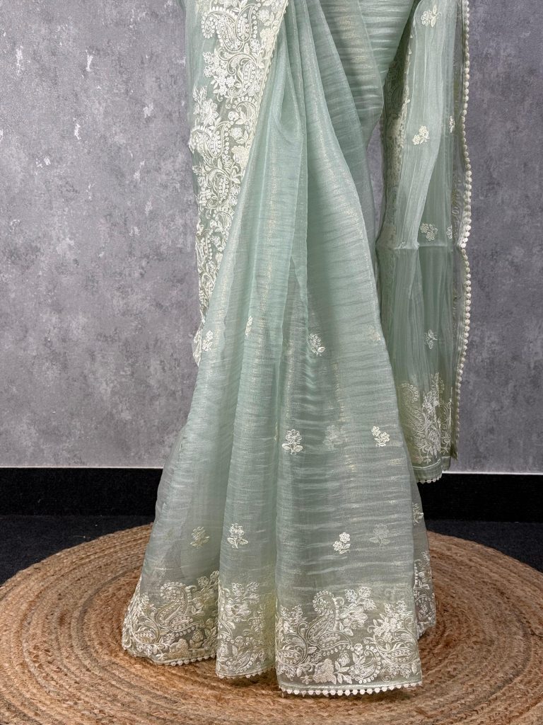 ORGANZA EMBROIDERY SAREE - Image 3