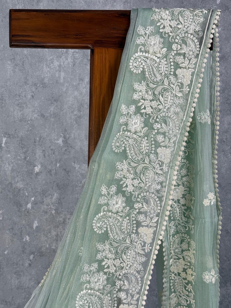 ORGANZA EMBROIDERY SAREE - Image 2
