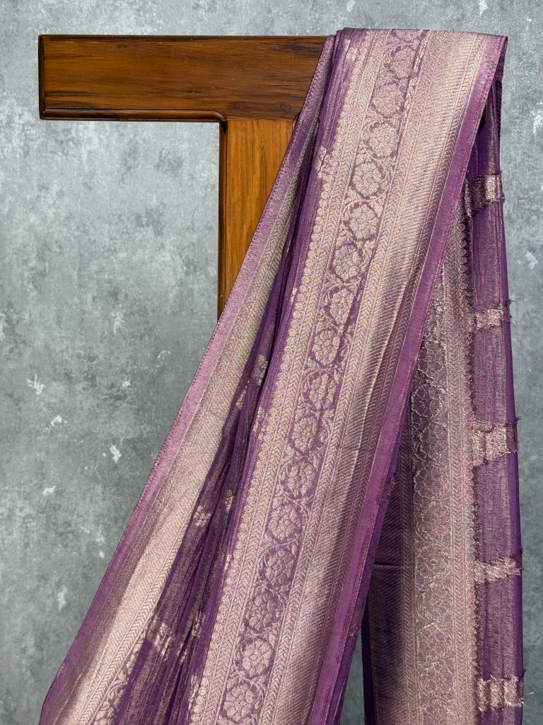 CRUSHED TISSUE SILK BANARASI SAREE - Image 2