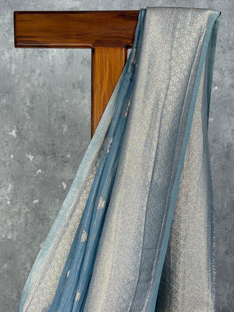 CRUSHED TISSUE GEORGETTE BANARASI SAREE - Image 2