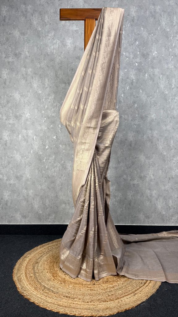CRUSHED TISSUE GEORGETTE BANARASI SAREE