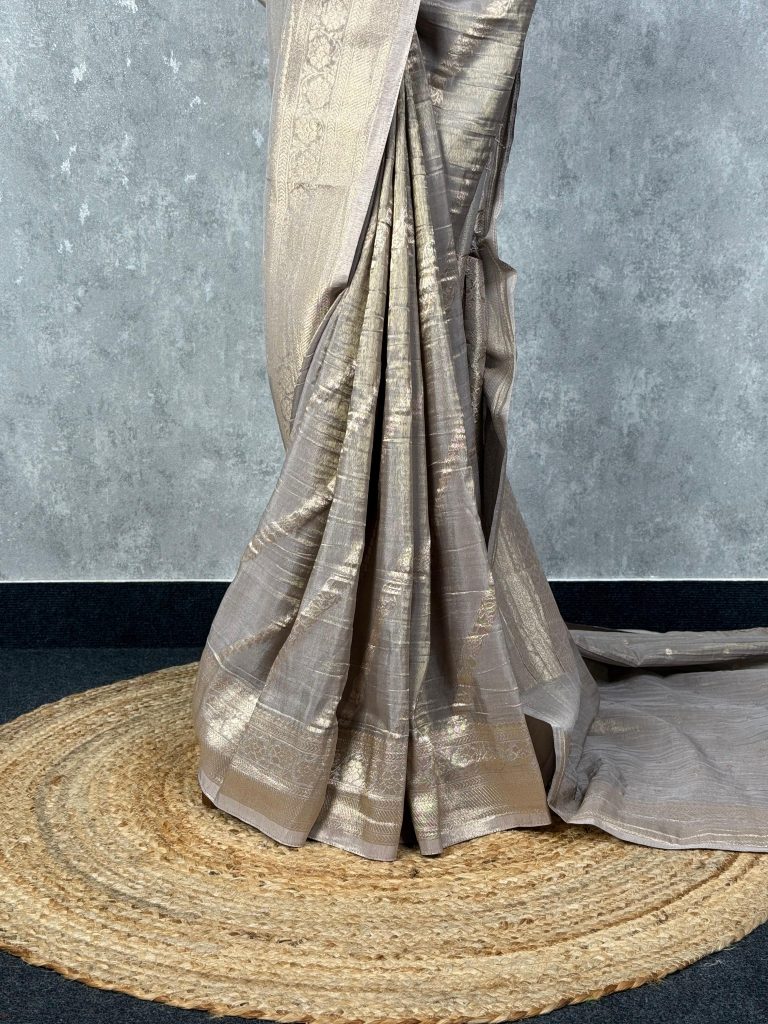 CRUSHED TISSUE GEORGETTE BANARASI SAREE - Image 3