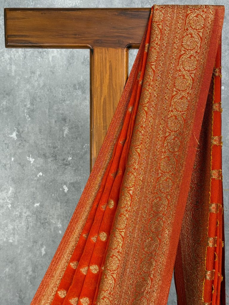 VISCOSE GEORGETTE BANARASI SAREE - Image 2