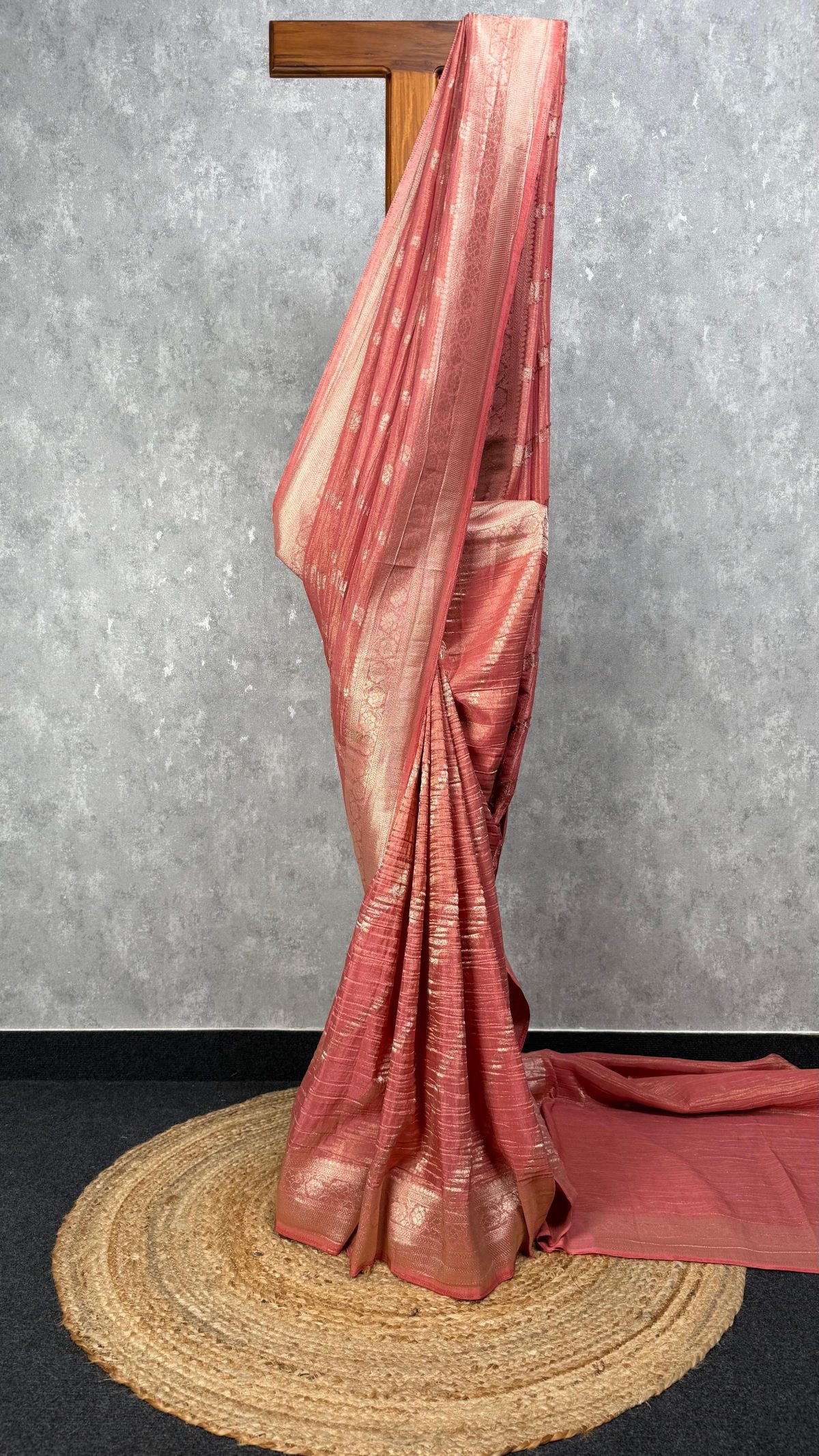 CRUSHED TISSUE SILK BANARASI SAREE
