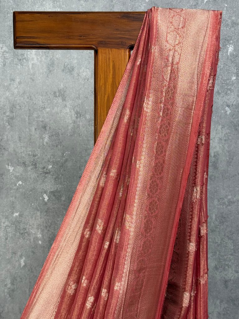 CRUSHED TISSUE SILK BANARASI SAREE - Image 2