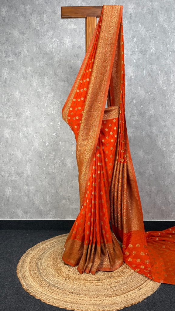 VISCOSE GEORGETTE BANARASI SAREE