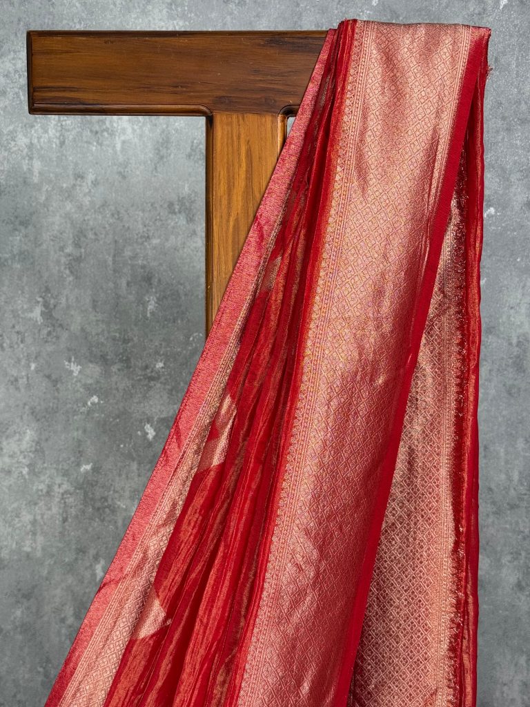 CRUSHED TISSUE GEORGETTE BANARASI SAREE - Image 2