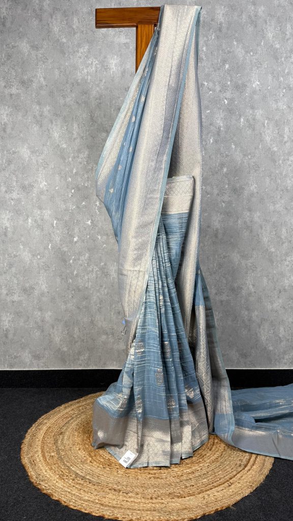 CRUSHED TISSUE GEORGETTE BANARASI SAREE
