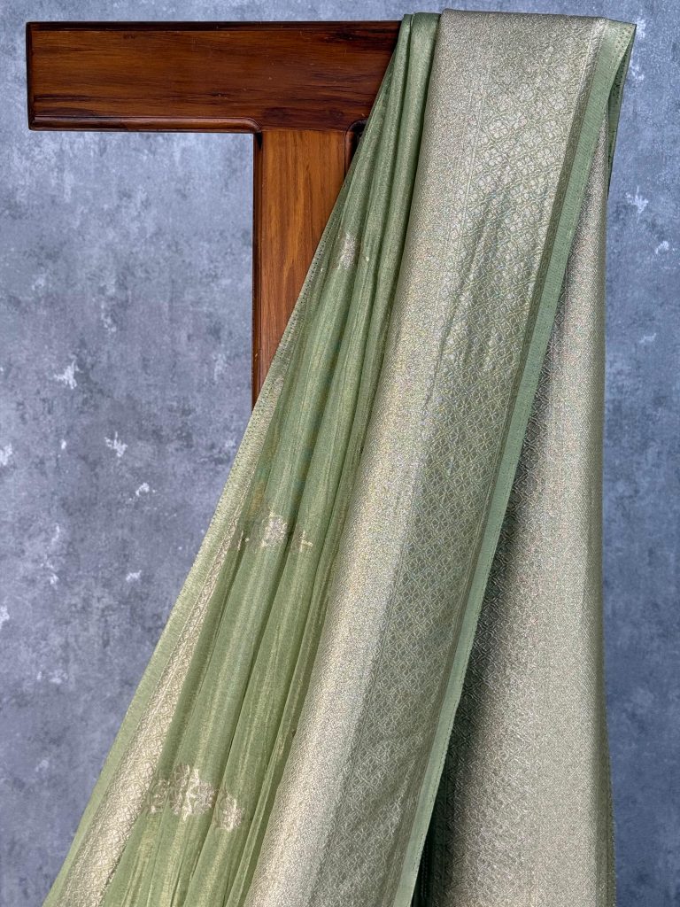 CRUSHED TISSUE GEORGETTE BANARASI SAREE - Image 2