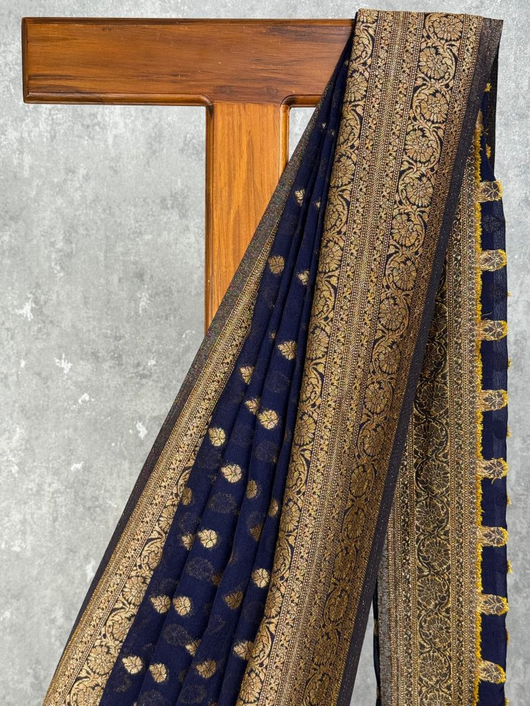 VISCOSE GEORGETTE BANARASI SAREE - Image 2