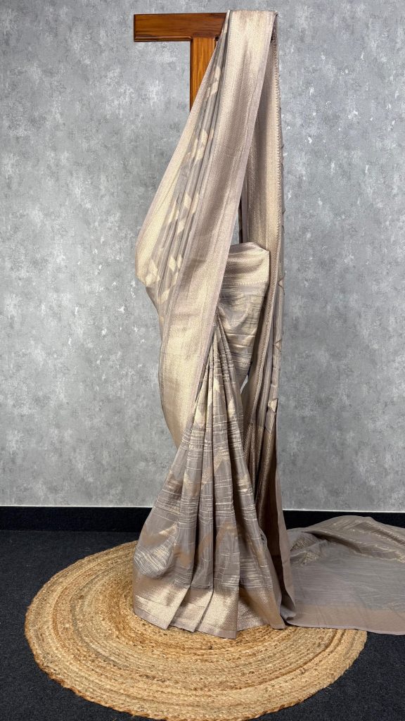 CRUSHED TISSUE GEORGETTE BANARASI SAREE