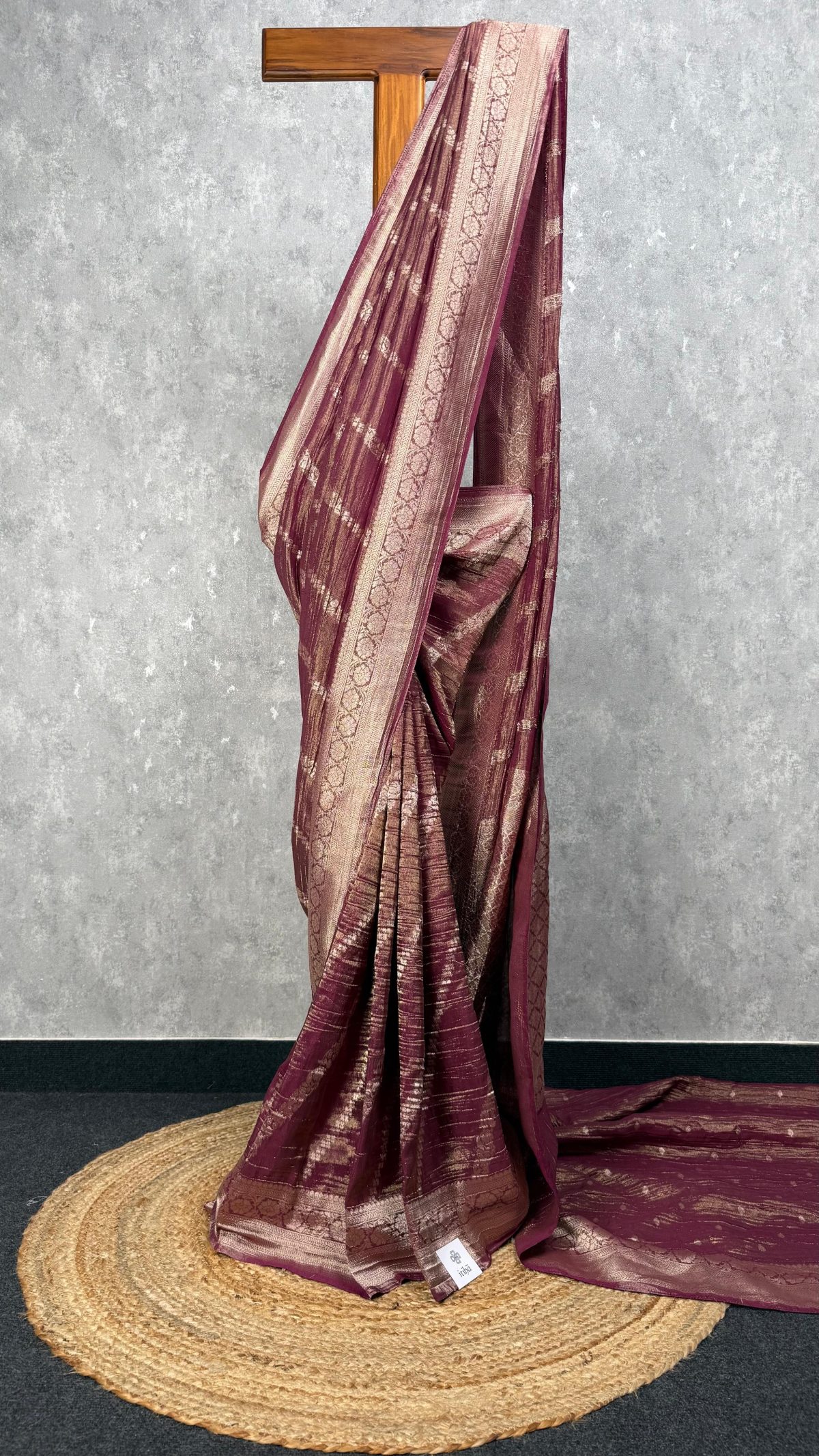 CRUSHED TISSUE SILK BANARASI SAREE