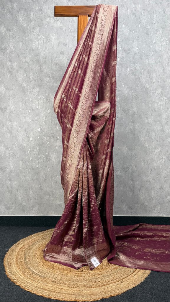 CRUSHED TISSUE SILK BANARASI SAREE
