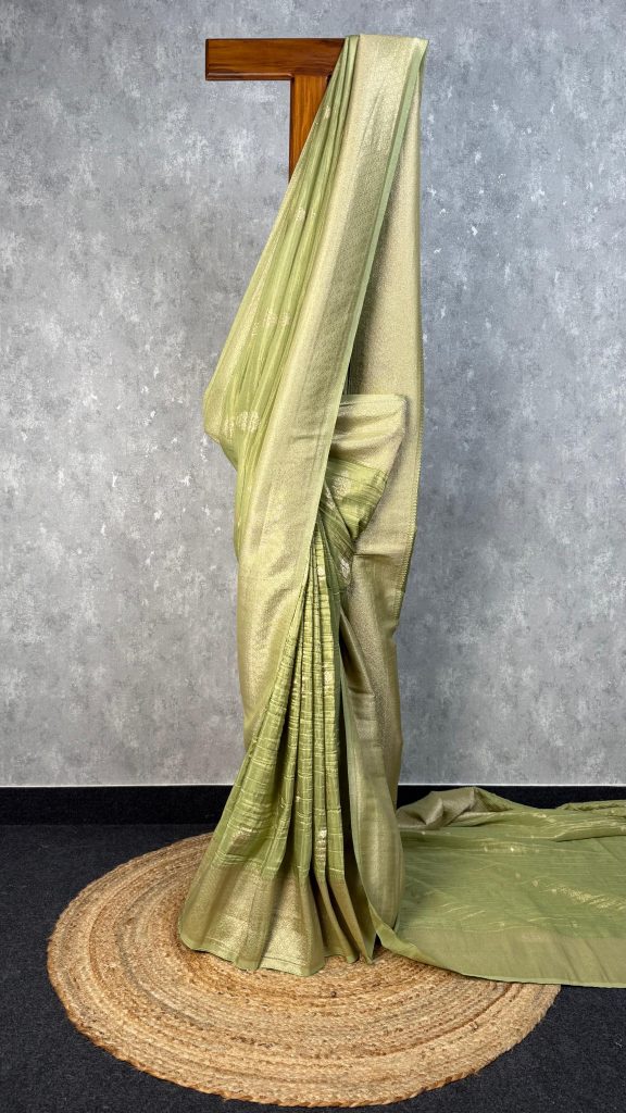 CRUSHED TISSUE GEORGETTE BANARASI SAREE