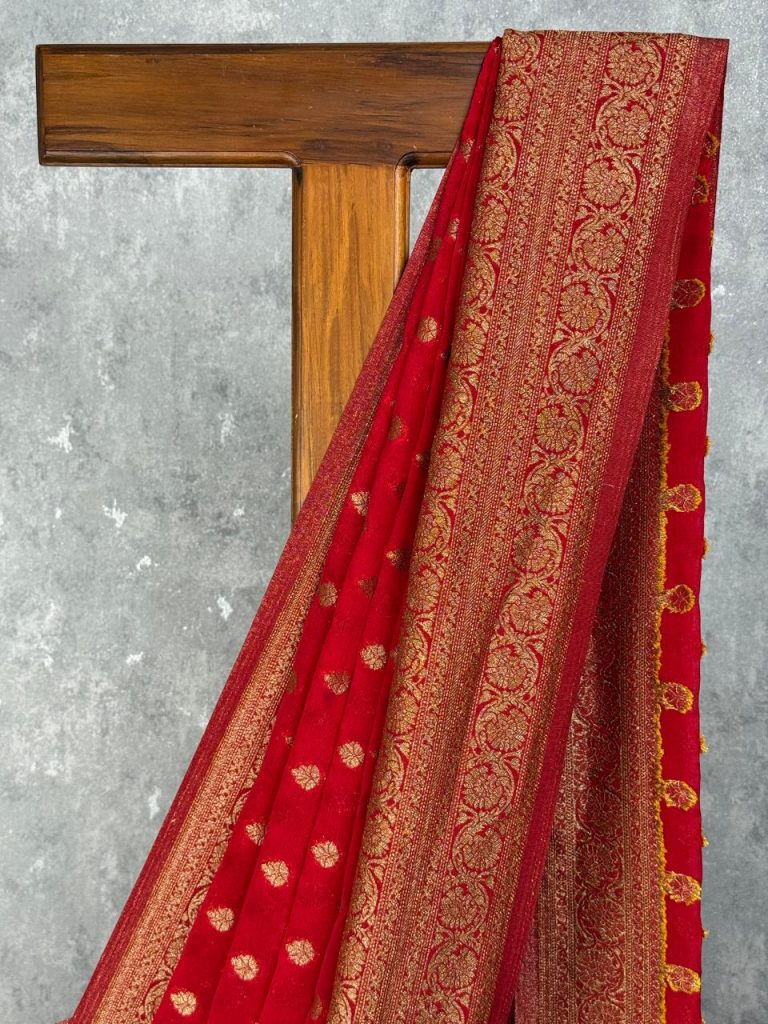 VISCOSE GEORGETTE BANARASI SAREE - Image 2