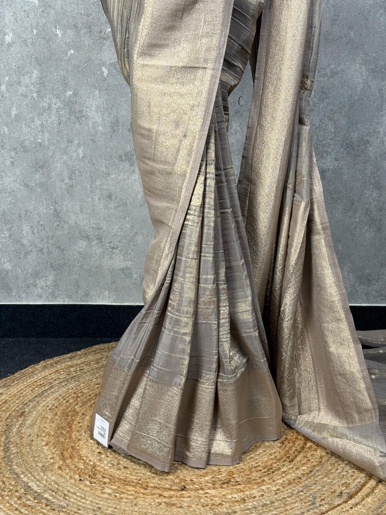 CRUSHED TISSUE GEORGETTE BANARASI SAREE - Image 3