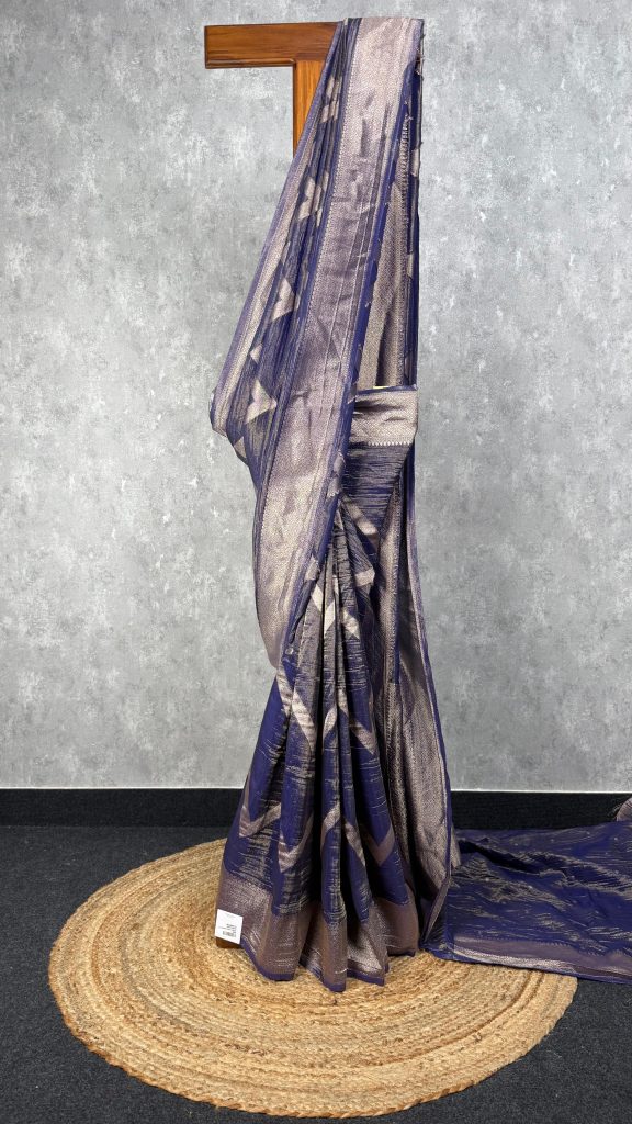 CRUSHED TISSUE GEORGETTE BANARASI SAREE