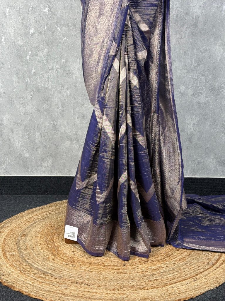 CRUSHED TISSUE GEORGETTE BANARASI SAREE - Image 3