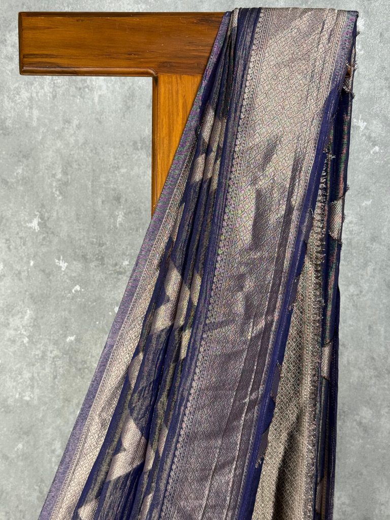 CRUSHED TISSUE GEORGETTE BANARASI SAREE - Image 2