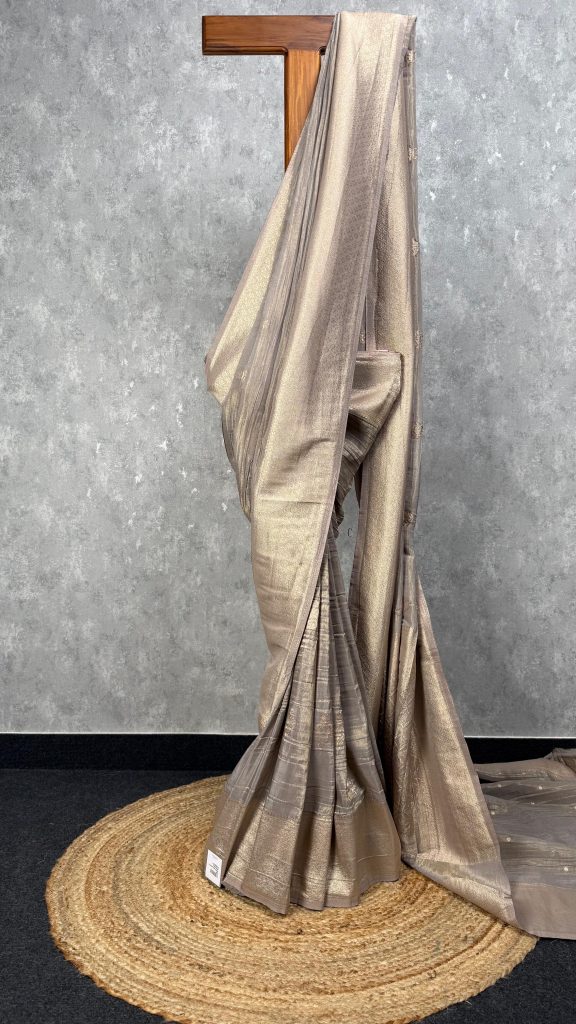 CRUSHED TISSUE GEORGETTE BANARASI SAREE