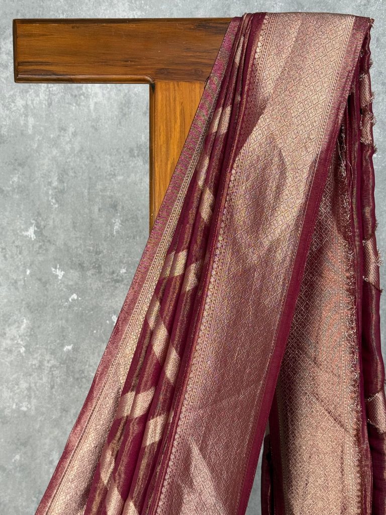 CRUSHED TISSUE GEORGETTE BANARASI SAREE - Image 2