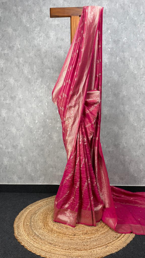 CRUSHED TISSUE SILK BANARASI SAREE
