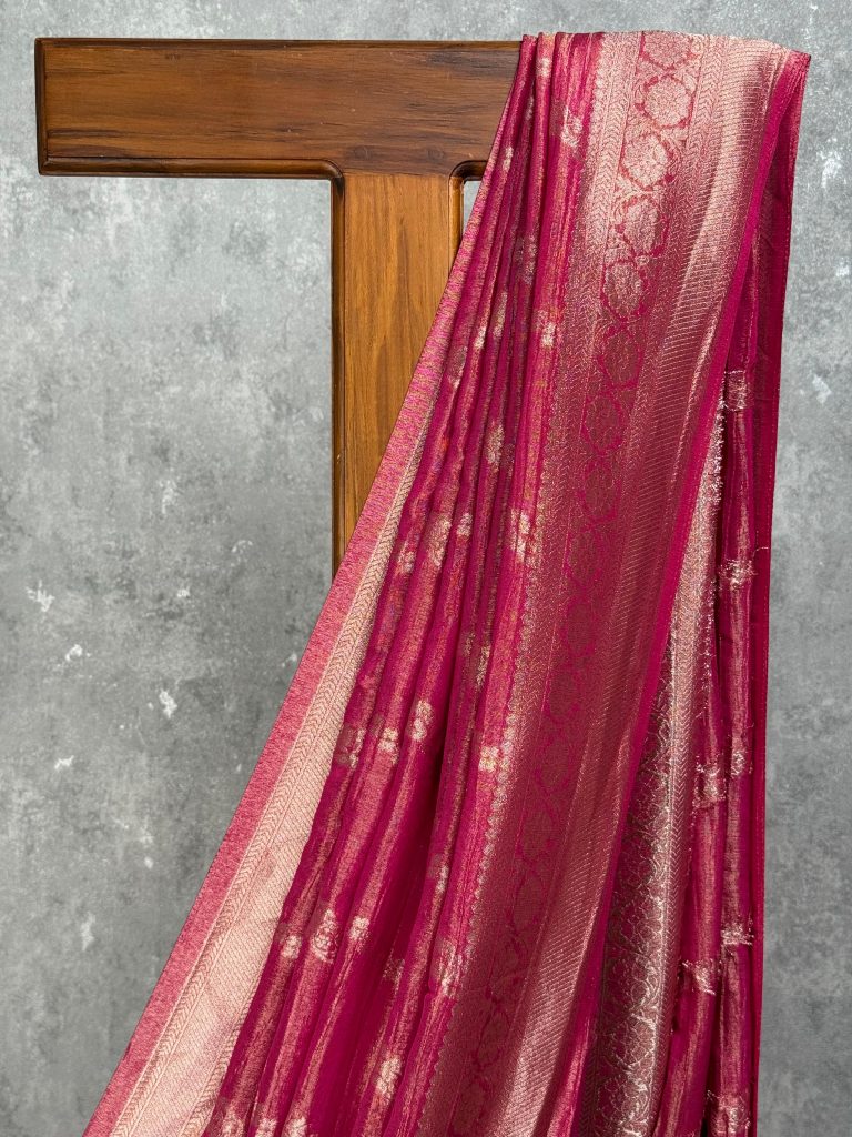 CRUSHED TISSUE SILK BANARASI SAREE - Image 2