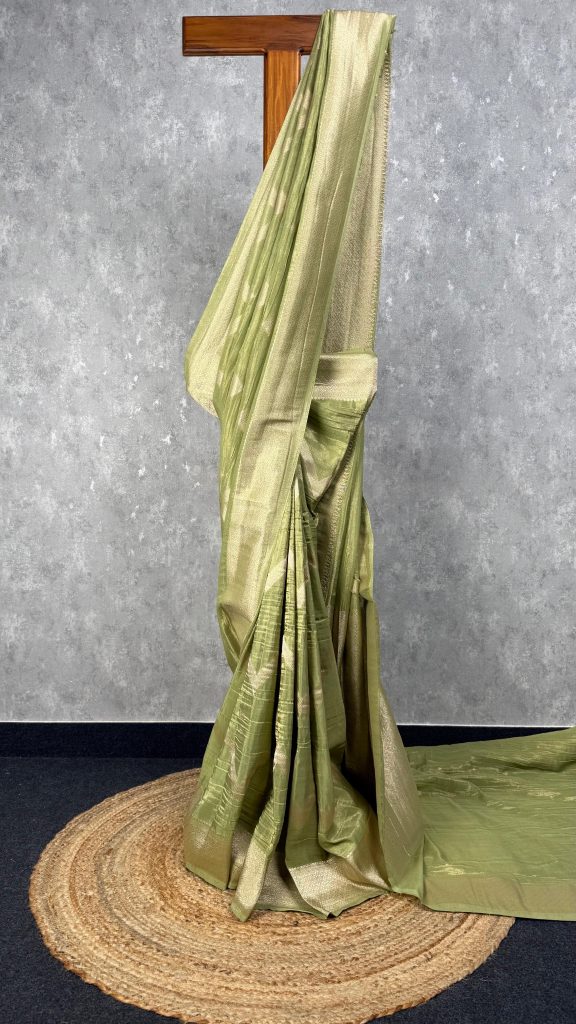 CRUSHED TISSUE GEORGETTE BANARASI SAREE