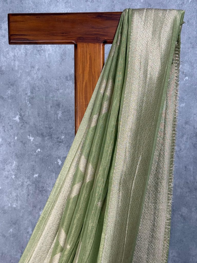CRUSHED TISSUE GEORGETTE BANARASI SAREE - Image 2