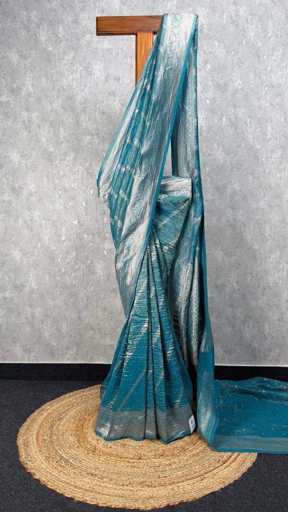 CRUSHED TISSUE SILK BANARASI SAREE