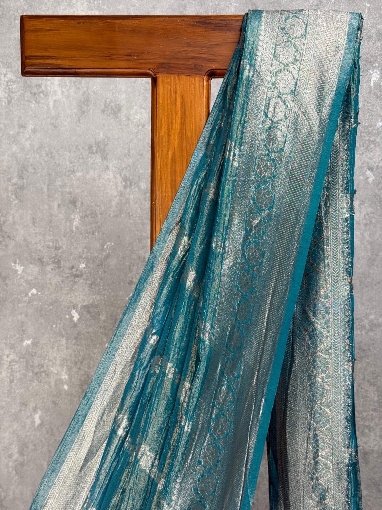 CRUSHED TISSUE SILK BANARASI SAREE - Image 2
