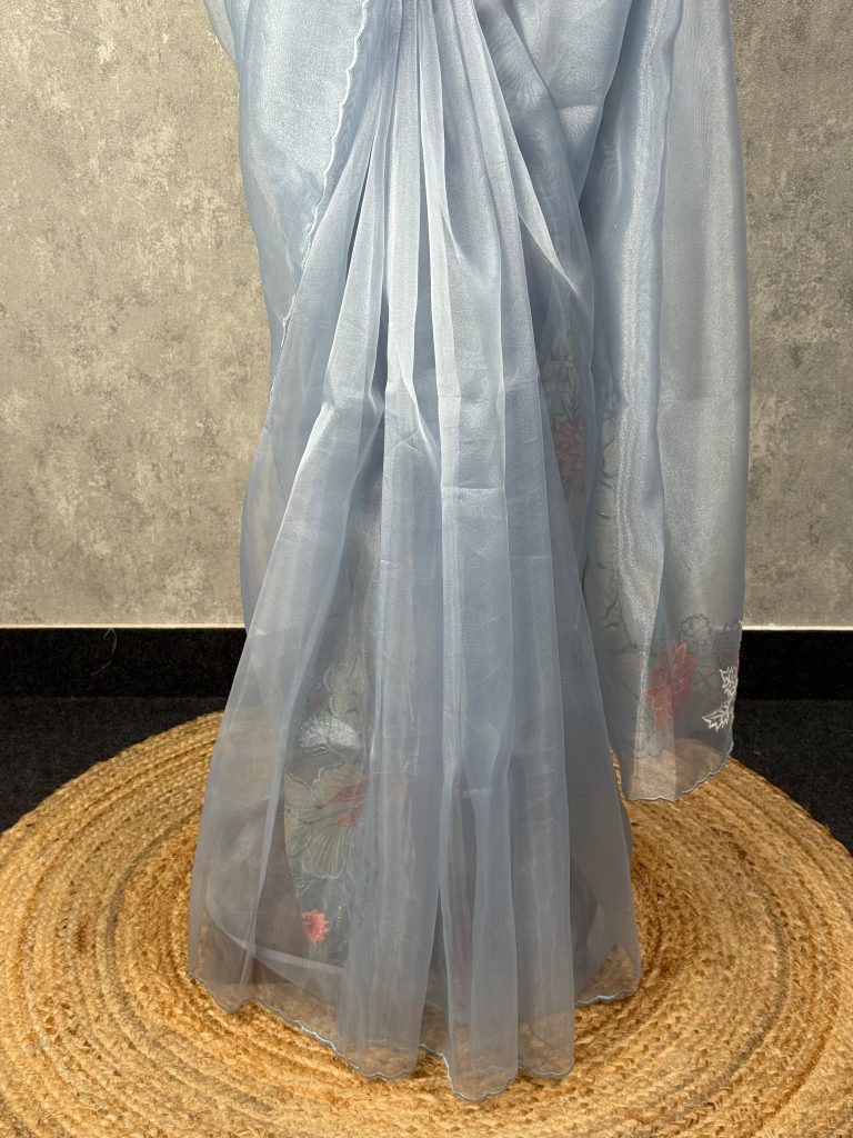 ORGANZA EMBROIDERY SAREE - Image 3