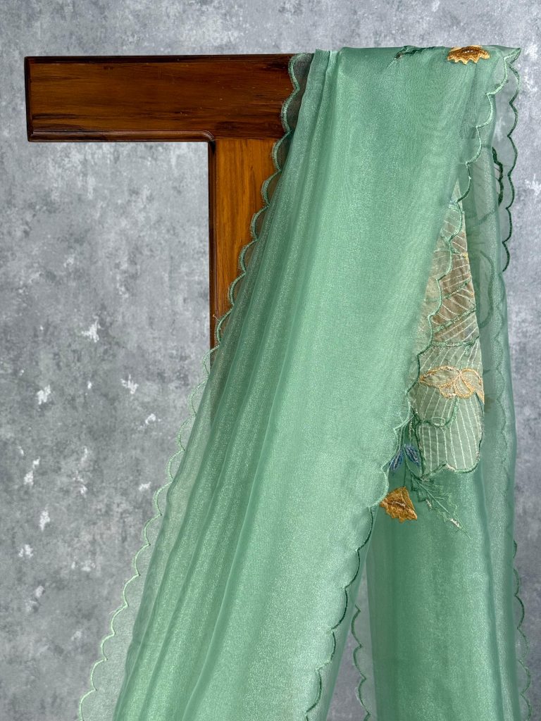 ORGANZA EMBROIDERY SAREE - Image 2
