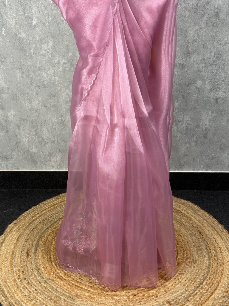 ORGANZA EMBROIDERY SAREE - Image 3