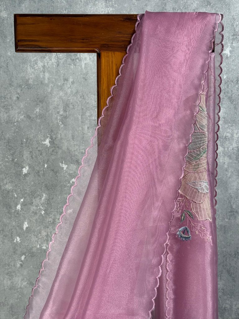 ORGANZA EMBROIDERY SAREE - Image 2