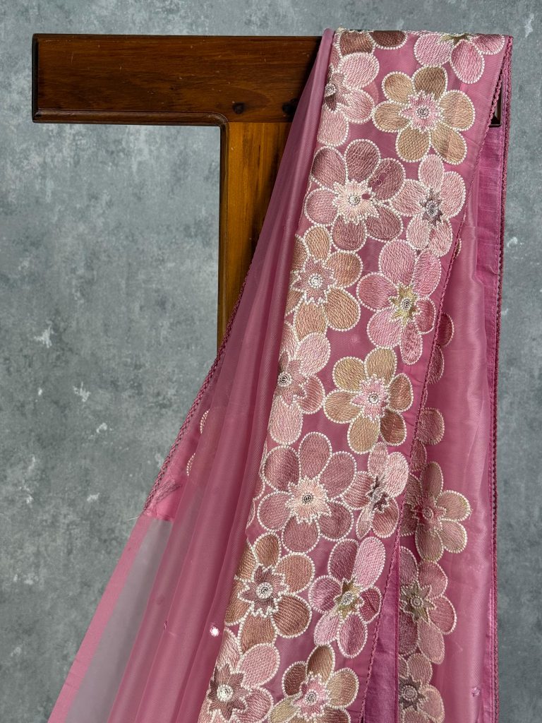 ORGANZA EMBROIDERY SAREE - Image 2