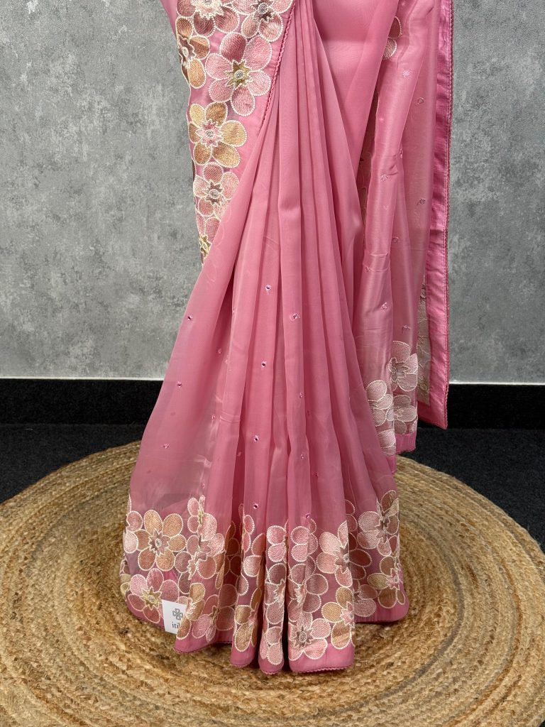 ORGANZA EMBROIDERY SAREE - Image 3