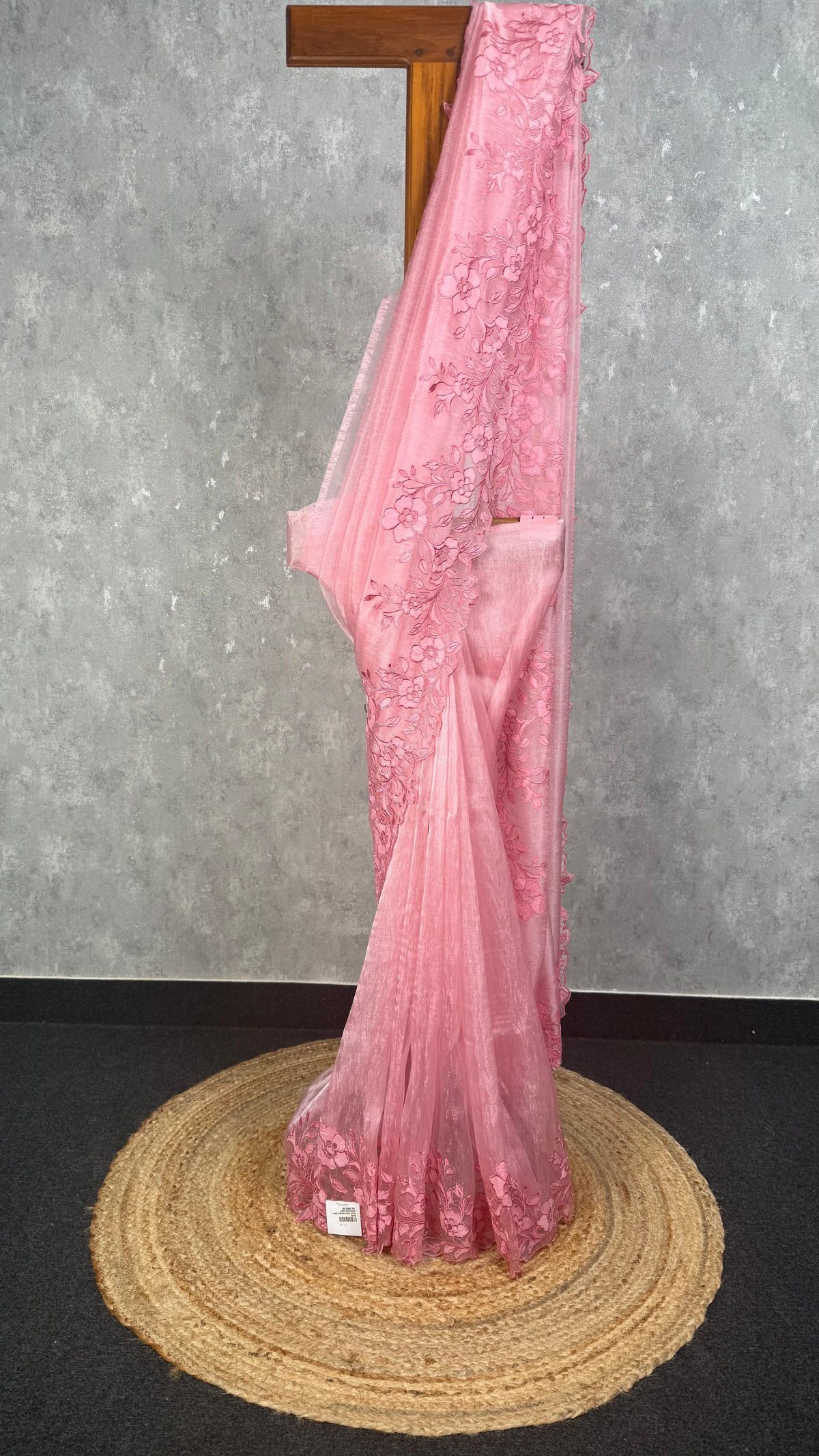 GLASS TISSUE ORGANZA EMBROIDERY SAREE