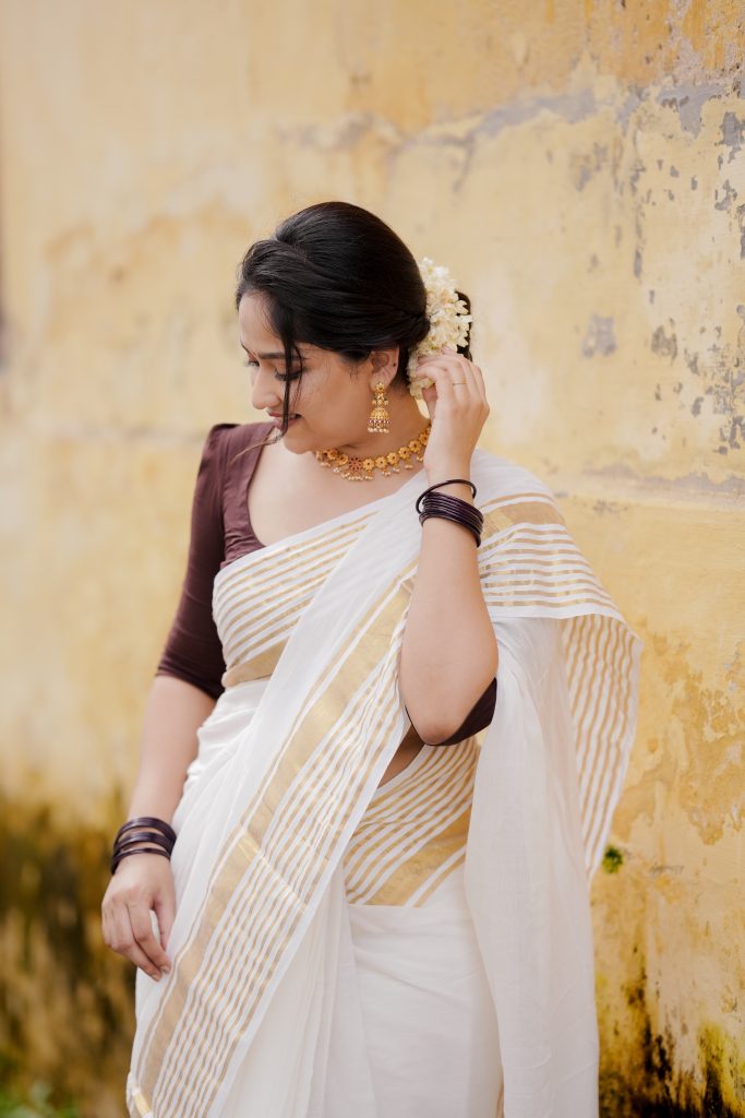 MUL COTTON HANDLOOM ONAM SAREE - Image 4